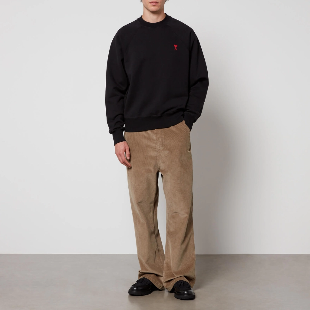 AMI Paris De Coeur Cotton-Jersey Jumper - XXS